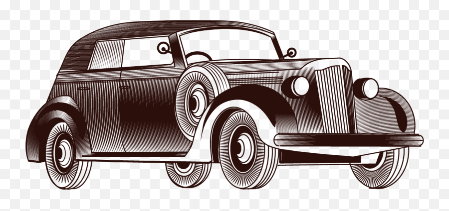 Vintage Vector Car Free Hq Image Clipart - Classic Car Automobiles 20th Century Clipart Emoji,Vintage Car Clipart