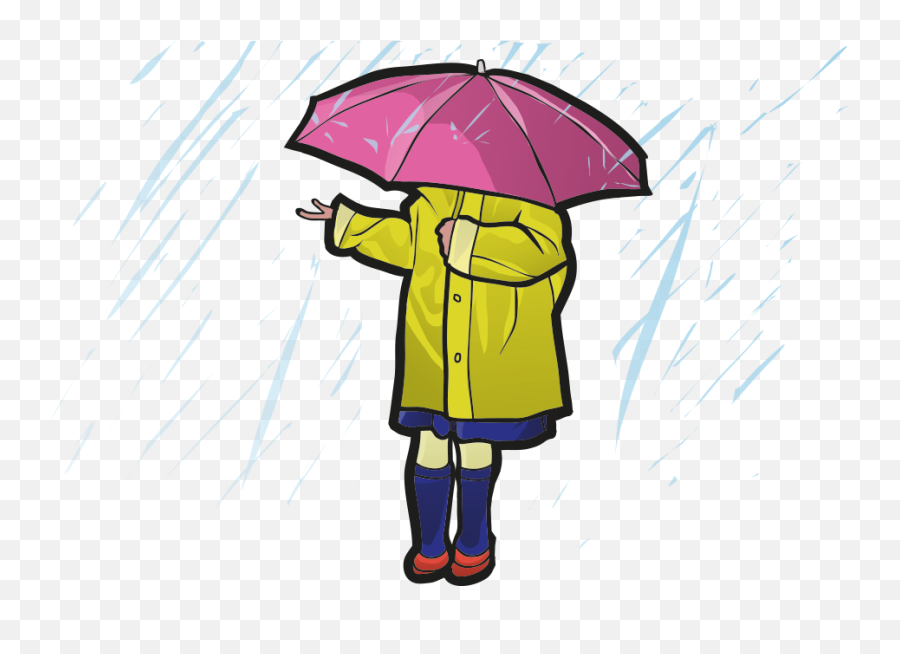 Rain - Cartoon Clipart Full Size Clipart 2210269 Cartoon Raincoat Gif Transparent Background Emoji,Raining Clipart