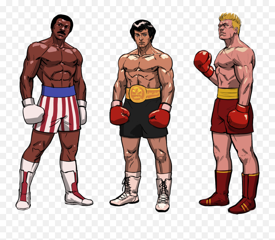 Download Hd Apollo Creed Rocky Balboa - Rocky Balboa Cartoon Emoji,Rocky Png