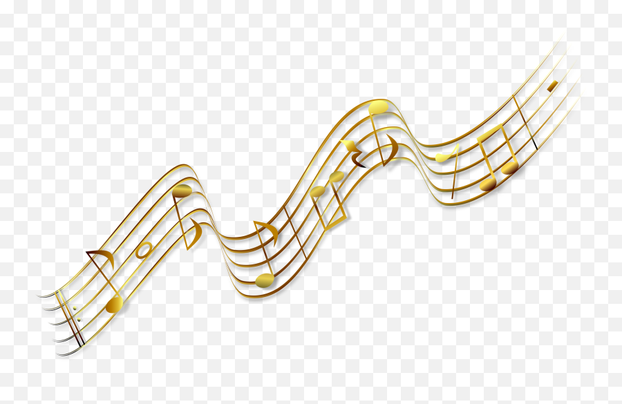 Free Music Note Clipart - Transparent Music Notes Gold Emoji,Music Clipart