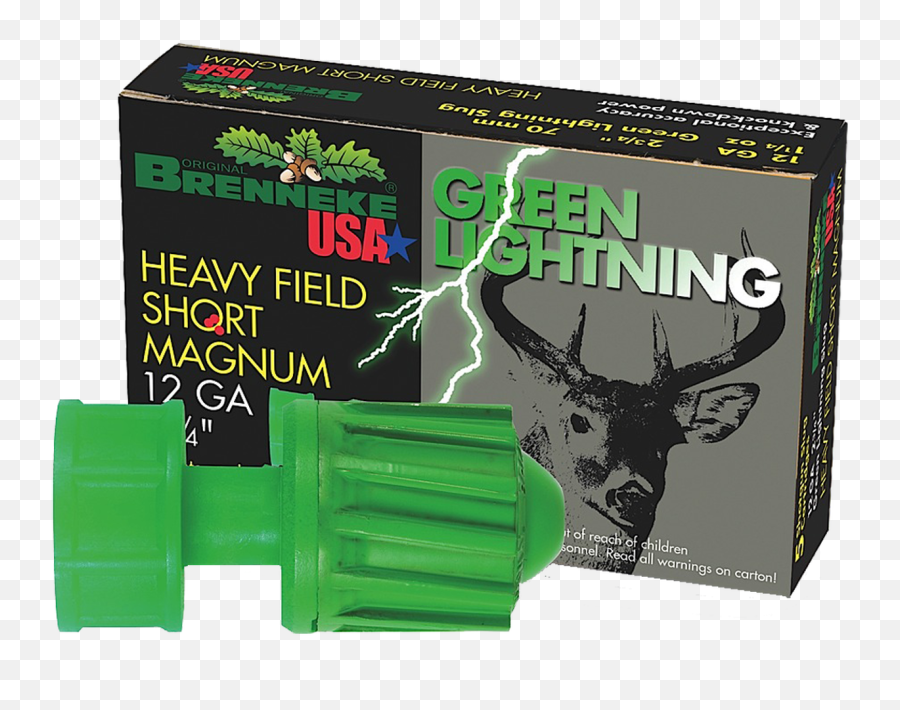 Brenneke Sl122hfsgl Green Lightning 12 - Green Lightning 12 Gauge Slug Emoji,Green Lightning Png