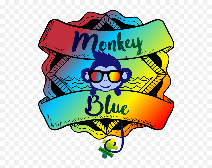 Monkey Blue For Autism Clipart - Full Size Clipart 2248923 Happy Emoji,Autism Clipart