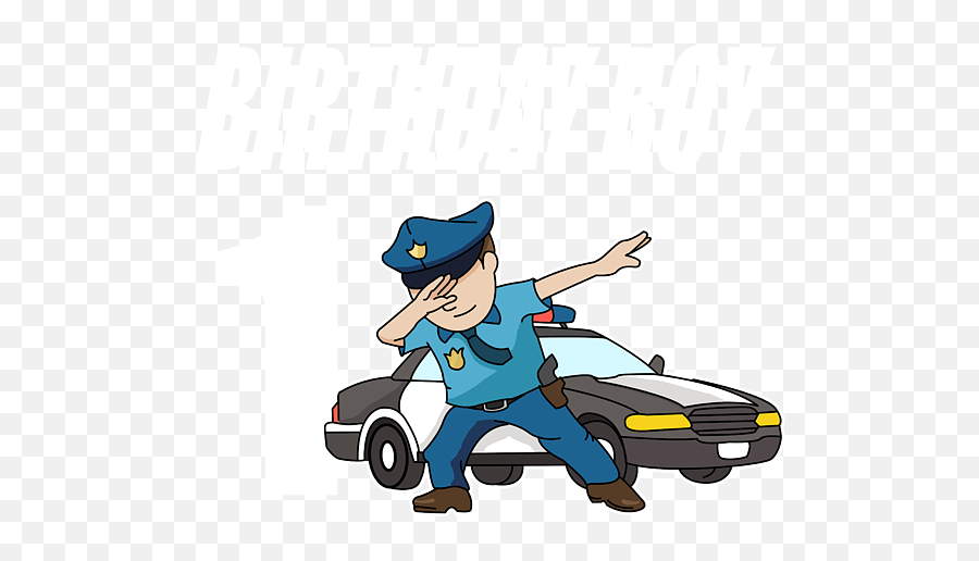 1st Birthday Dabbing Police Officer 1 Year Old Weekender Emoji,1st Birthday Clipart