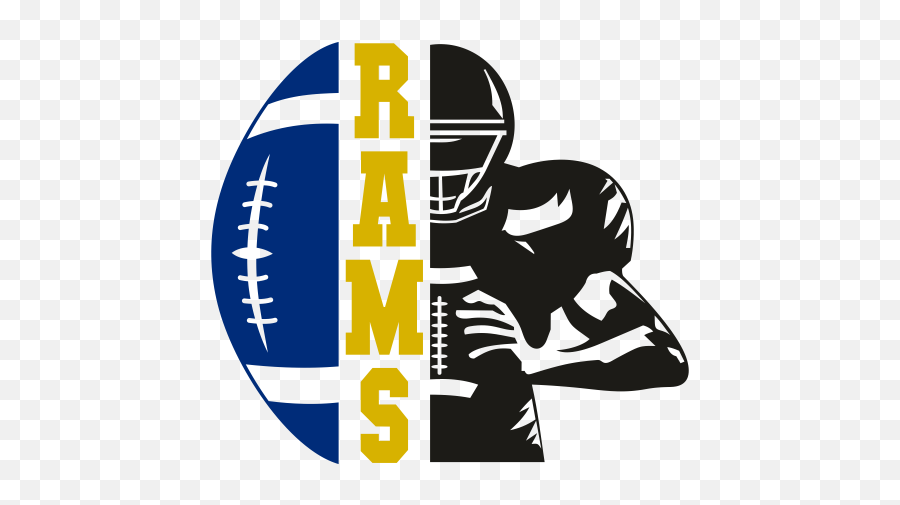 Los Angeles Rams Distressed Football Half Player Svg Rams Emoji,Ram Logo Vector