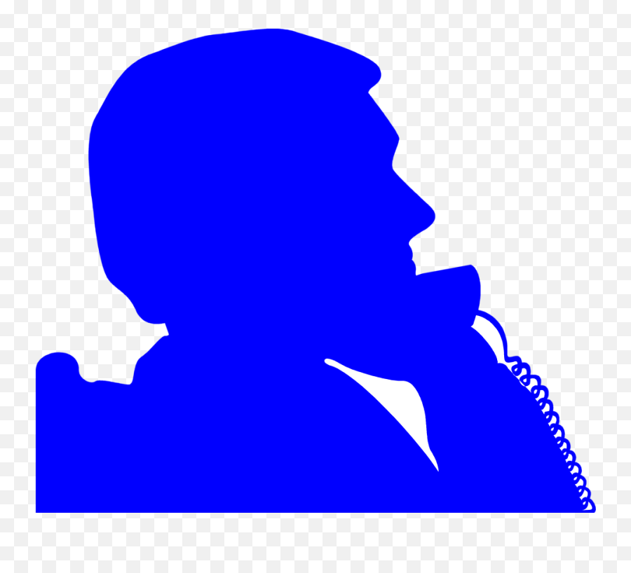 Download Telephone Clipart Silhouette - Phone Talking Man Emoji,Person On Phone Clipart
