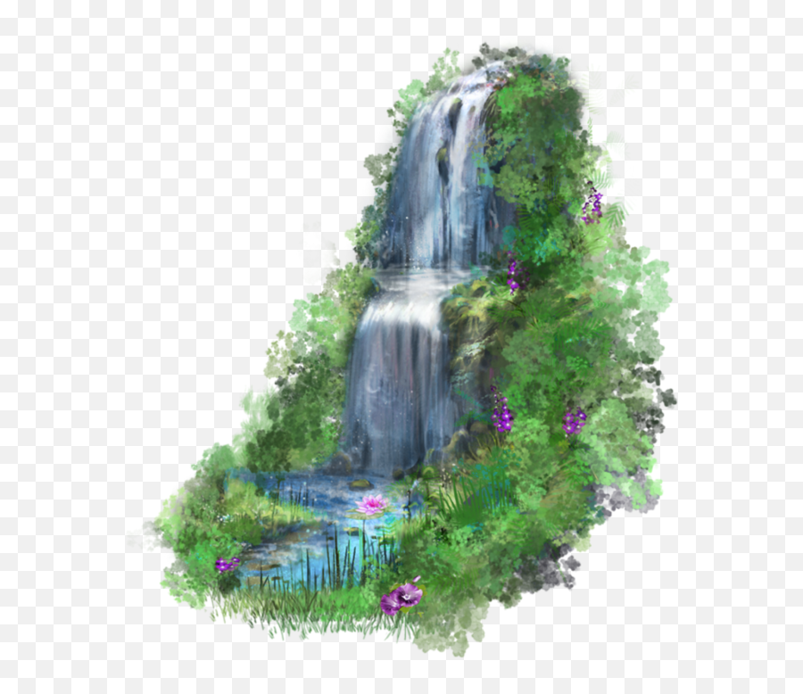 Free Transparent Waterfall Png Download - Realistic Water Falls Clipart Emoji,Waterfall Clipart