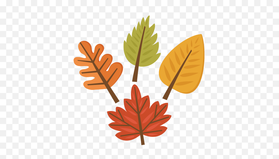 Fall Leaf Set Svg Cutting S For - Cute Autumn Tree Clipart Emoji,Fall Leaves Clipart