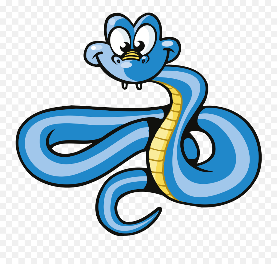 Snake Cartoon Png - Blue Snake Cartoon Png Emoji,Snake Clipart