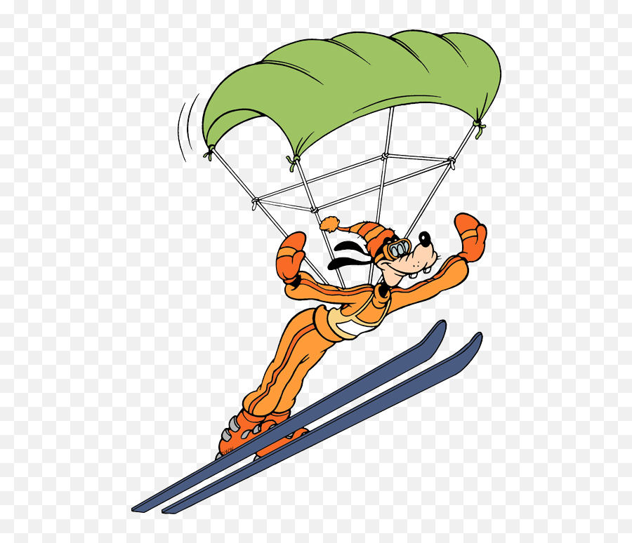Skiing Clipart Character Disney Skiing Character Disney - Clipart Goofy Winter Skiing Emoji,Ski Clipart