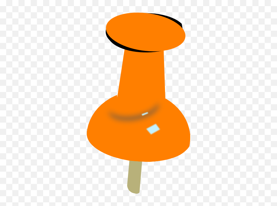 Orange Push Pin Clip Art At Clkercom - Vector Clip Art Orange Push Pin Png Emoji,Bowling Pin Clipart