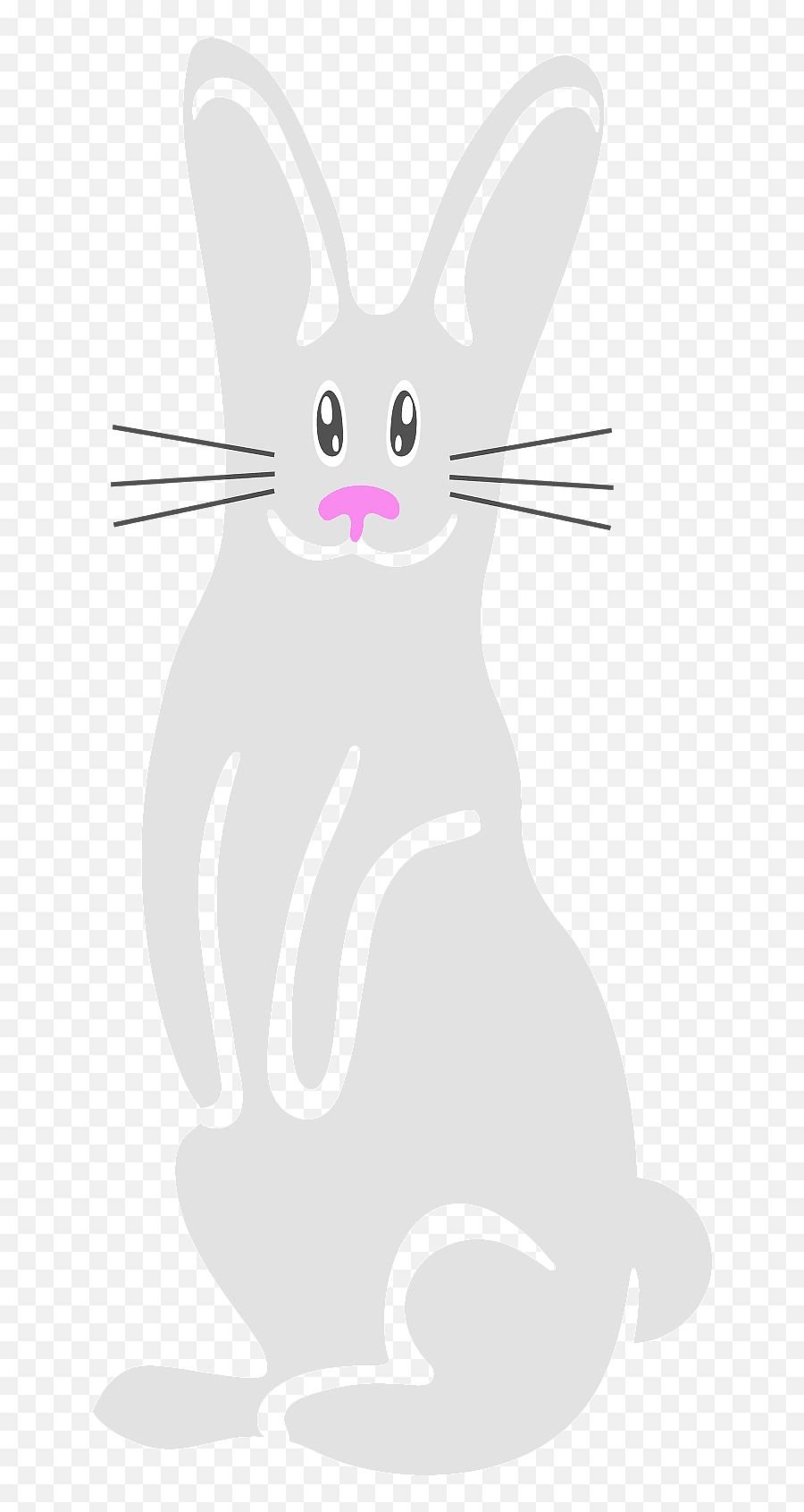 White Bunny Clipart - Rabbit Emoji,Bunny Clipart Black And White