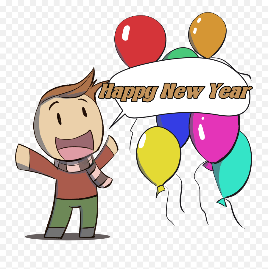 Microsoft Clipart Happy New Year - Gambar Kartun Selamat Tahun Baru Emoji,Happy New Year Clipart