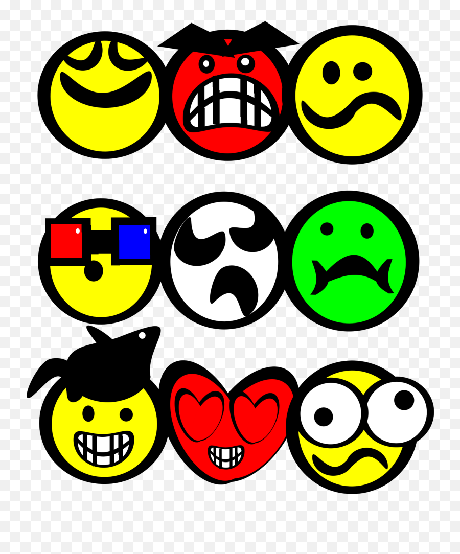 Cartoon Smiley Faces Svg Vector Cartoon Smiley Faces Clip - Emoticons Para Sublimar Emoji,Faces Clipart