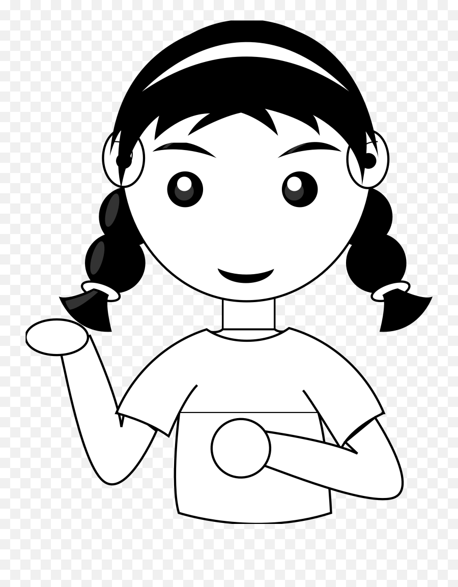 Free Girl Black And White Clipart Download Free Clip Art - Girl Clipart Black And White Emoji,Black And White Clipart
