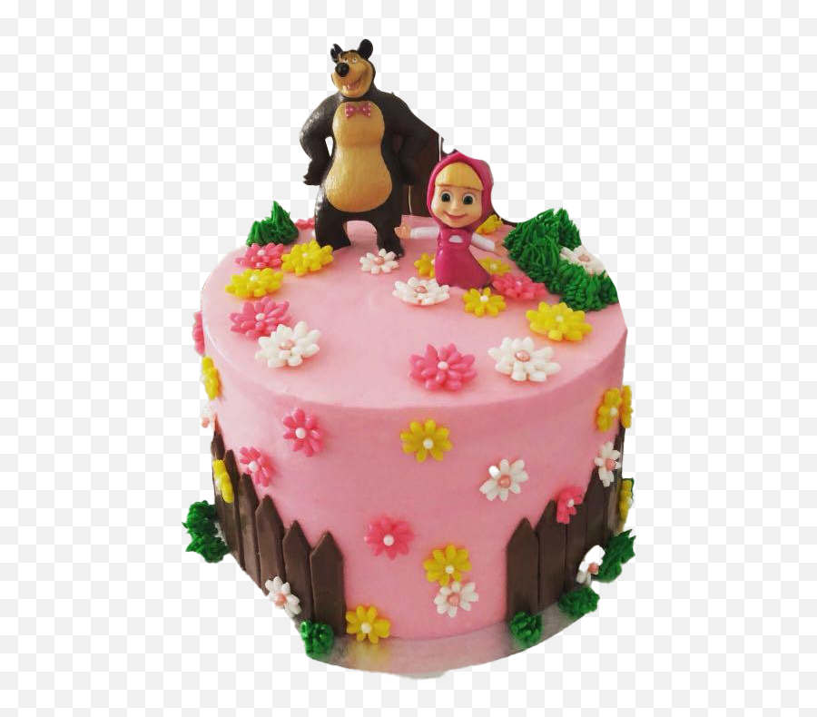 Masha And The Bear Cake Png Free Download Png Mart - Masha And The Bear Cake Design Emoji,Birthday Cake Png