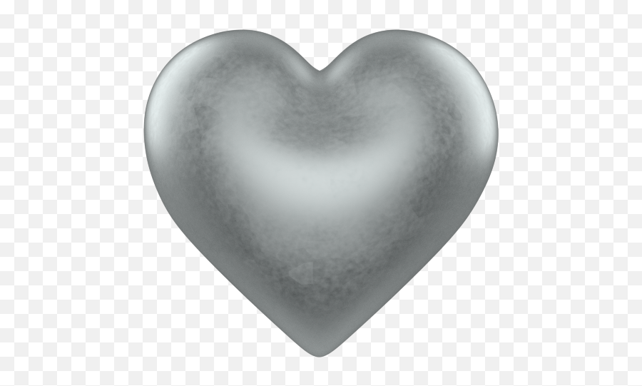 Download Silver 3d Love Heart With Transparent Background - Transparent Background Silver Heart Png Emoji,3d Heart Png