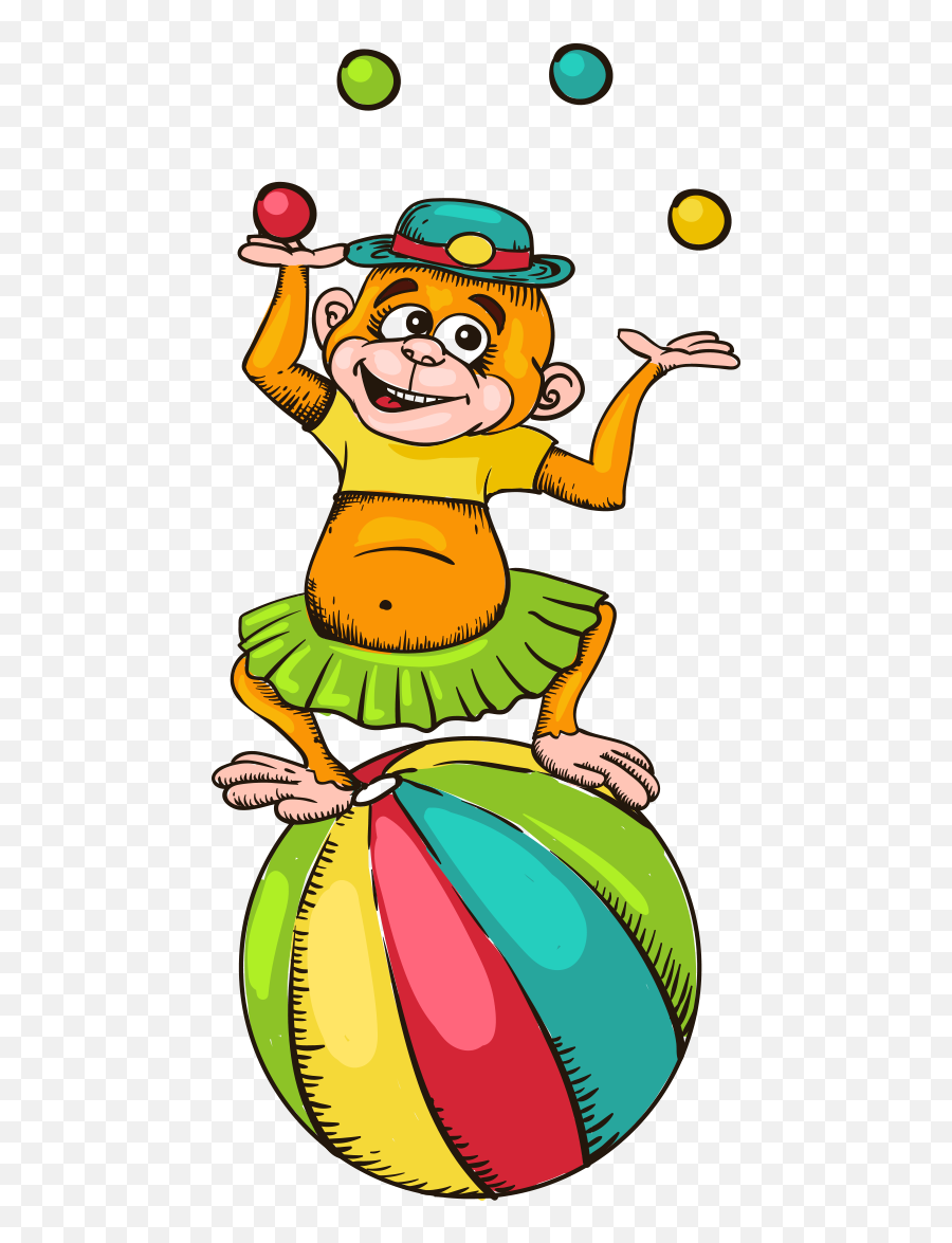 Download Monkey Circus Cartoon Icon Free Download Image Emoji,Circus Clipart Free