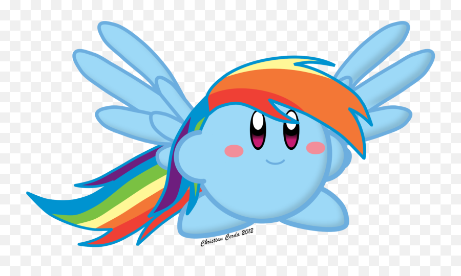 Rainbow Dash As Kirby - My Little Pony Friendship Is Magic Emoji,Pho Clipart