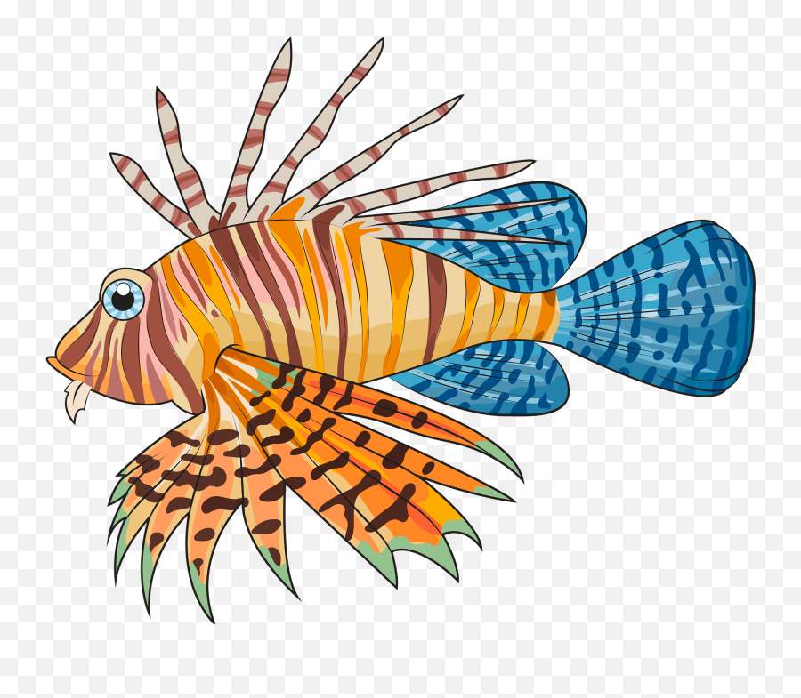 Lionfish Clipart Free Download Transparent Png Creazilla - Coral Reef Fishes Transparent Emoji,Coral Reef Clipart
