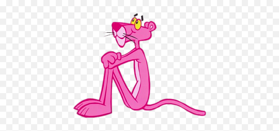 Transparent Pink Panther Sitting Png Image - Pink Panther Sitting Emoji,Panther Png