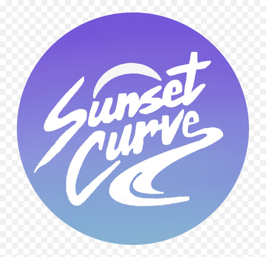 Sunset Curve Logo In Blueu0027 Sticker By Lotte - H Sunset Dfw Emoji,Sunset Logo