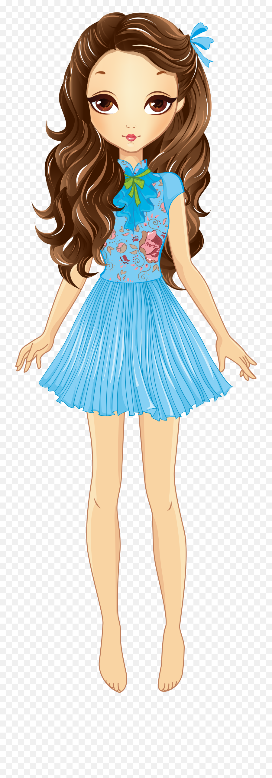 Teen Girls Clipart Png Transparent - Cute Dress Clipart Emoji,Girls Clipart
