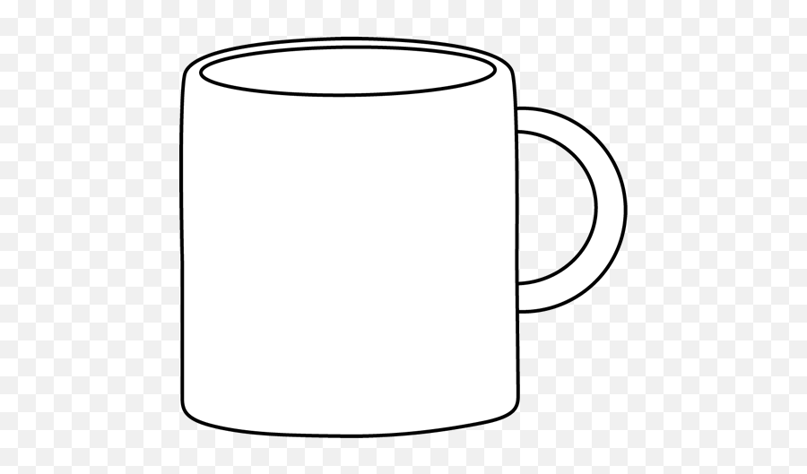 Coffee Cup Black And White Mug Clip Art - Clip Art Cup Black And White Emoji,Coffee Cup Clipart