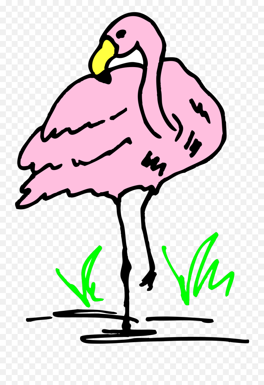Flamingo Cartoon Art Clip Art At Clker - Hewan Warna Flamingo Vektor Emoji,Flamingo Clipart
