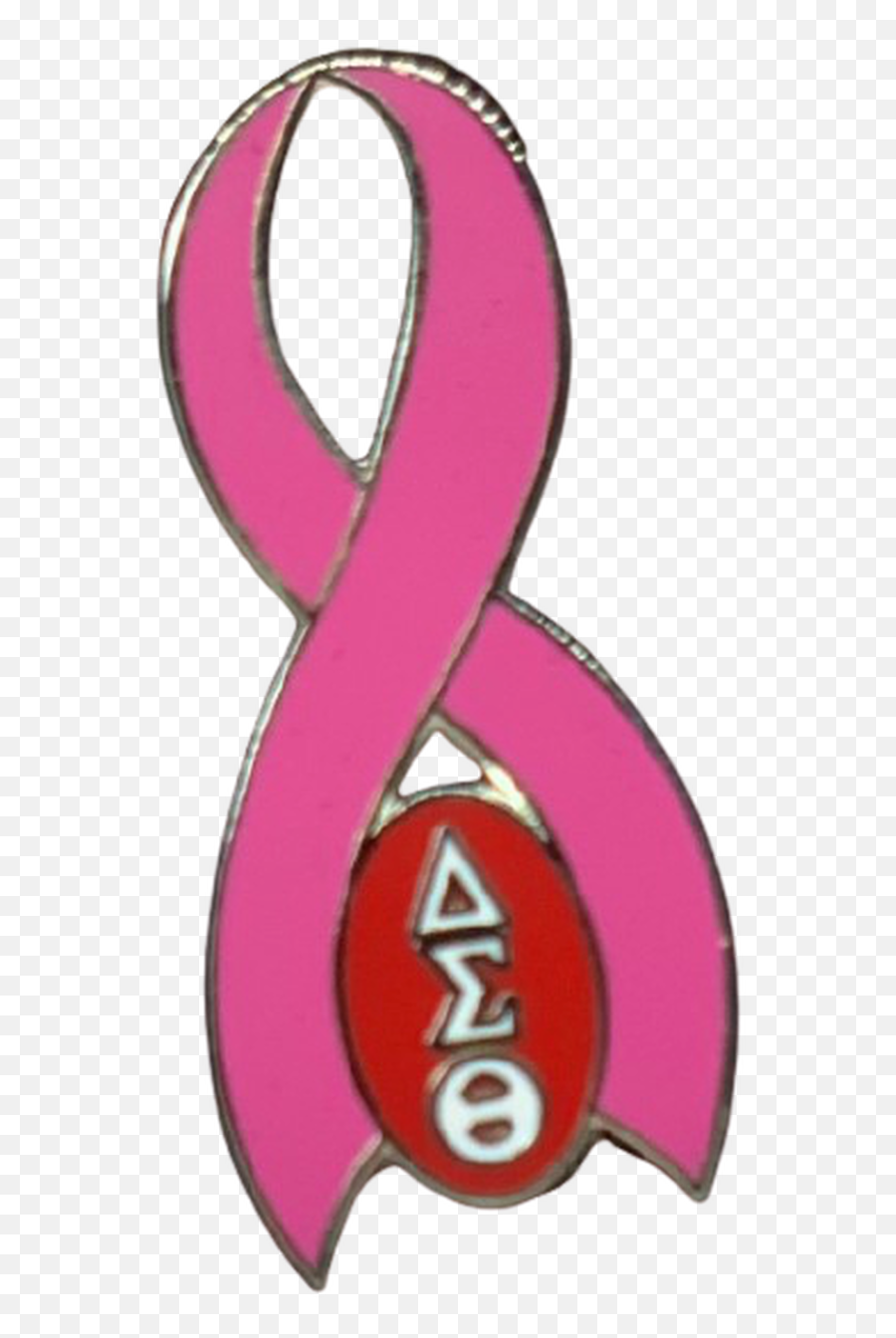 Delta Symbols Breast Cancer Pin - Language Emoji,Delta Sigma Theta Logo