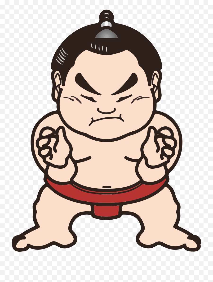Wrestler Drawing Sumo Japan - Sumo Wrestling Clipart Sumo Wrestler Clipart Emoji,Japan Clipart