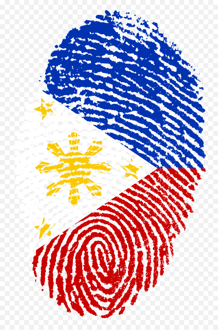 Philippines Flag Fingerprint - Philippine Flag Fingerprint Emoji,Thumbprint Png