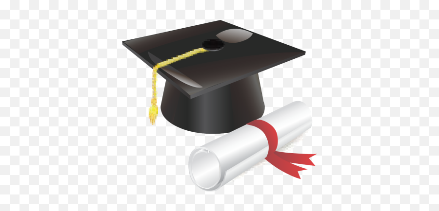 Graduation Cap Clip Art - Graduation Hat And Scroll Clip Art Emoji,Grad Hat Clipart