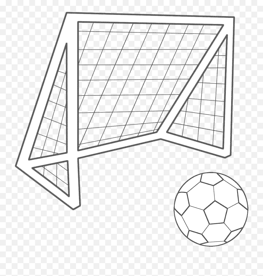 Download Hd Football Goal Png - Soccer Goal Coloring Page Soccer Net Coloring Page Emoji,Goal Png