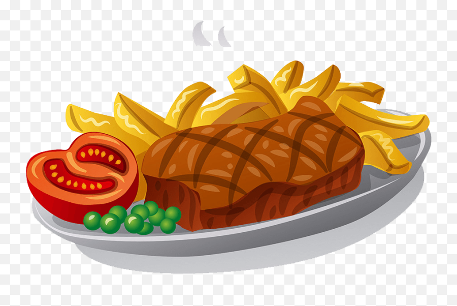 Beef Steak Clipart Transparent - Fried Food Emoji,Steak Clipart