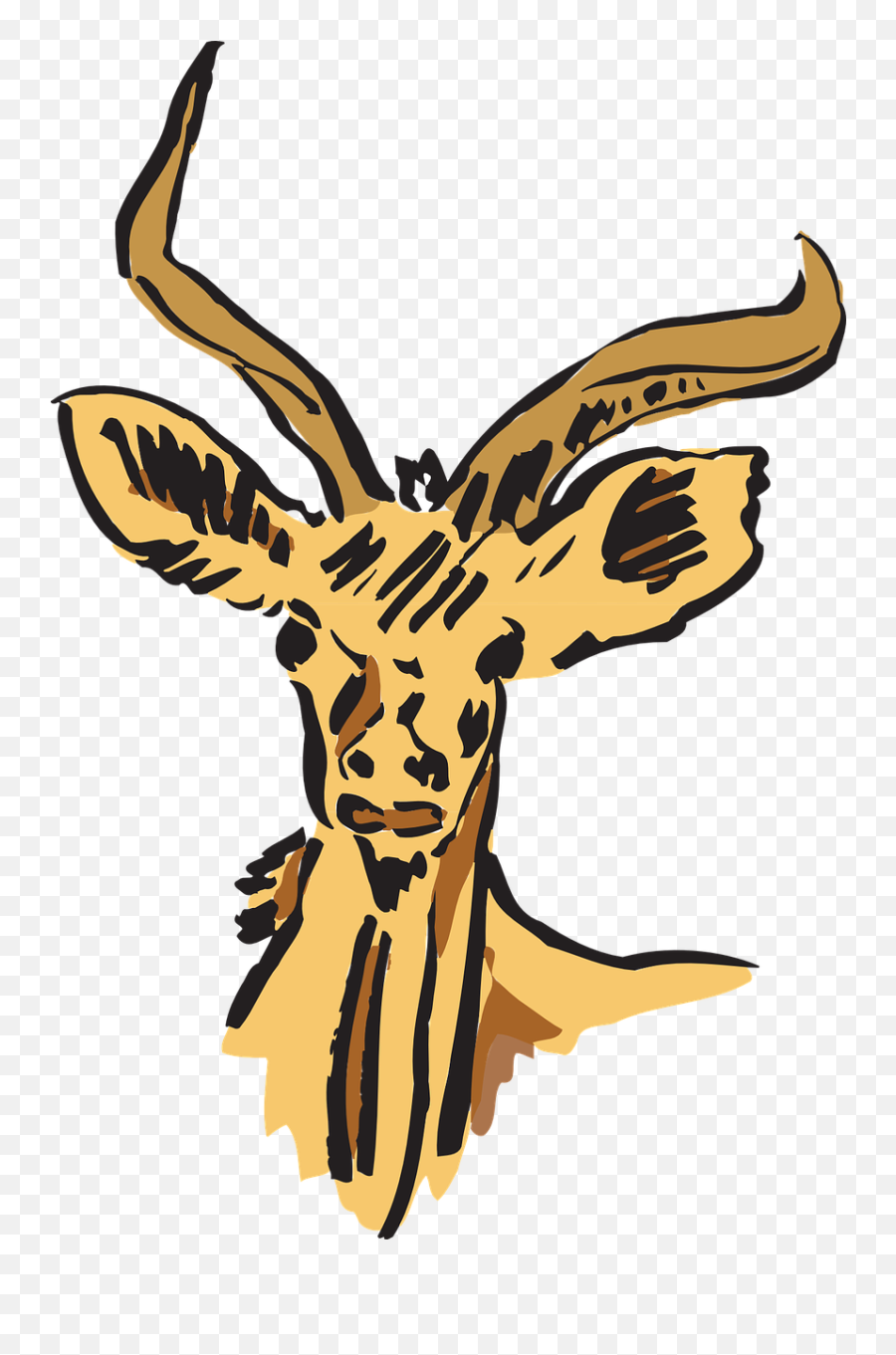 Head Yellow Forest Horns Animal Transparent Image Animals Emoji,Horns Transparent
