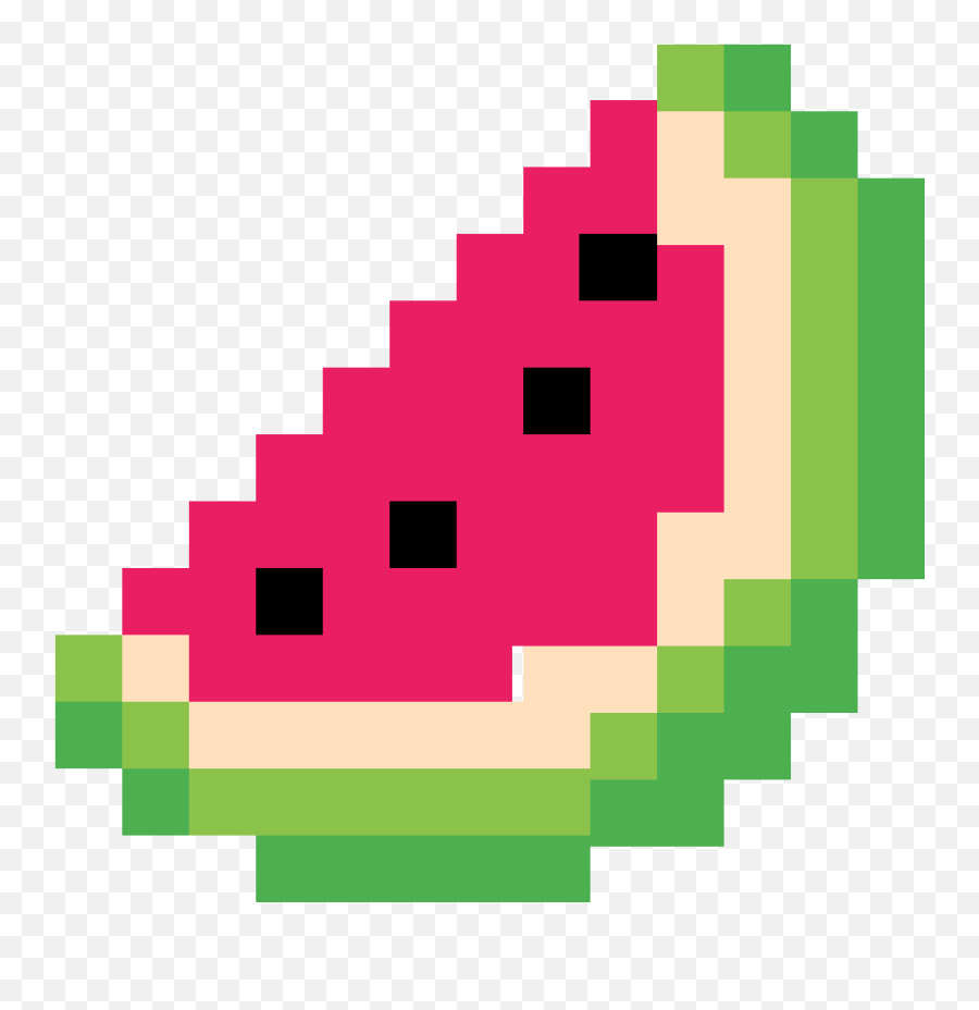 Watermelon - Watermelon Pixel Art Emoji,Minecraft Clipart
