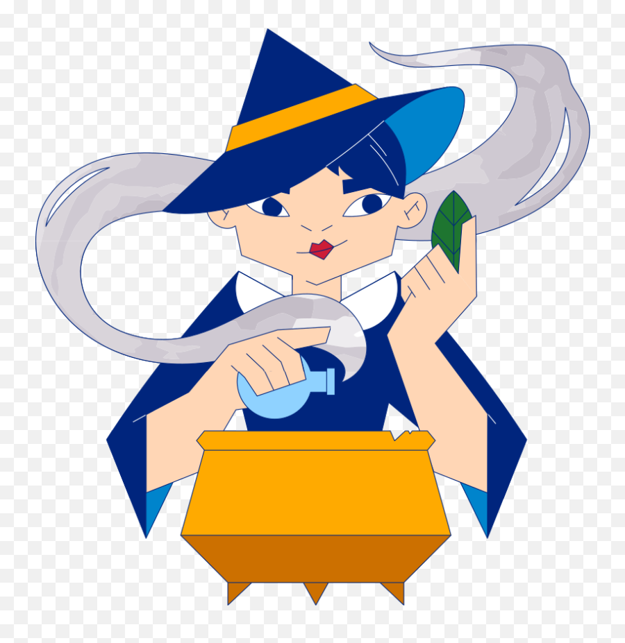 Style Witch Making Potion Vector Images In Png And Svg Emoji,Witch Hat Transparent Background