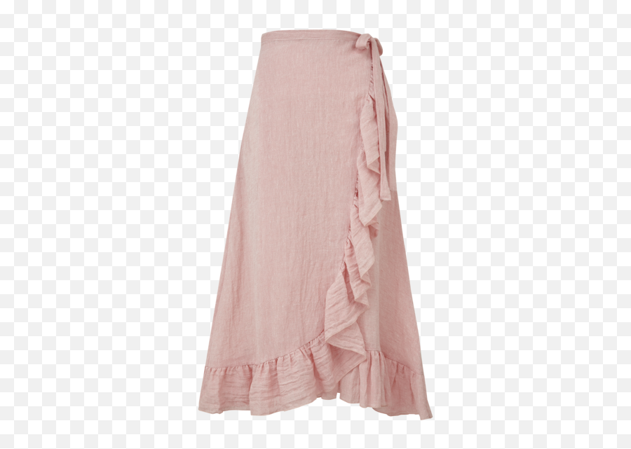 Pink Metallic Gauze Ruffle Wrap Skirt U2013 Lisa Marie Fernandez Emoji,Skirt Png