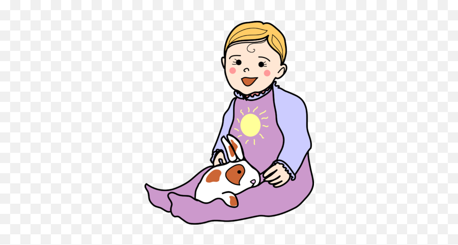 Image Baby And Bunny Baby Clip Art Christartcom Emoji,Bunny Clipart Free