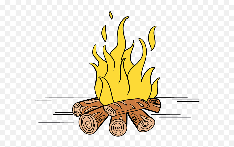 Download Hd How To Draw Fire - Draw A Cartoon Fire Emoji,Cartoon Fire Transparent