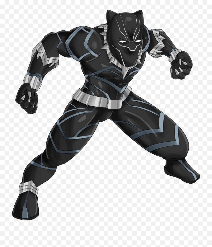 Free Transparent Black Panther Png - Cartoon Black Panther Animated Emoji,Black Panther Png