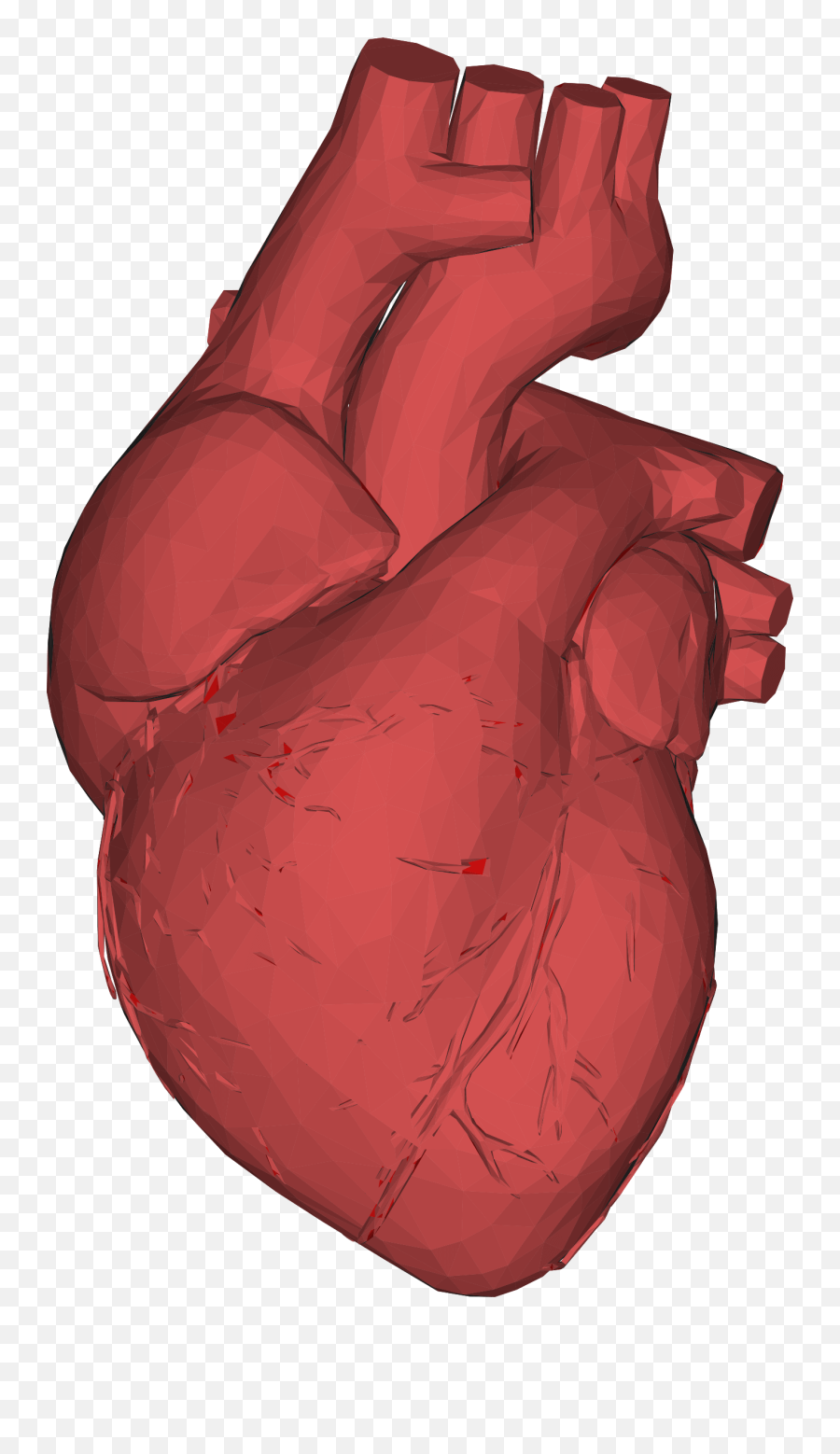 Low Poly 3 D Heart Red Clipart Free Download Transparent - 3d Real Heart Png Emoji,Human Heart Clipart