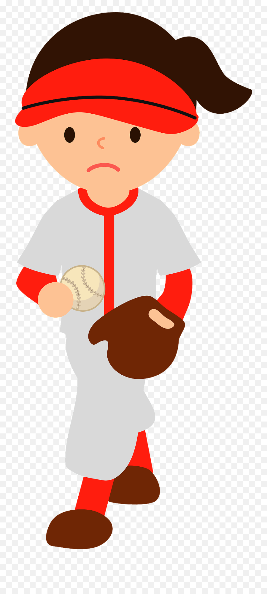 Softball Girl Clipart Free Download Transparent Png - For Baseball Emoji,Softball Clipart