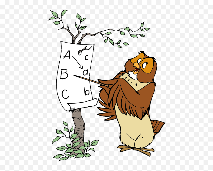 Owl Png Clipart - Owl Disney Cliparts Owl Teaching Winnie Classic Owl And Winnie The Pooh Emoji,Disney Clipart