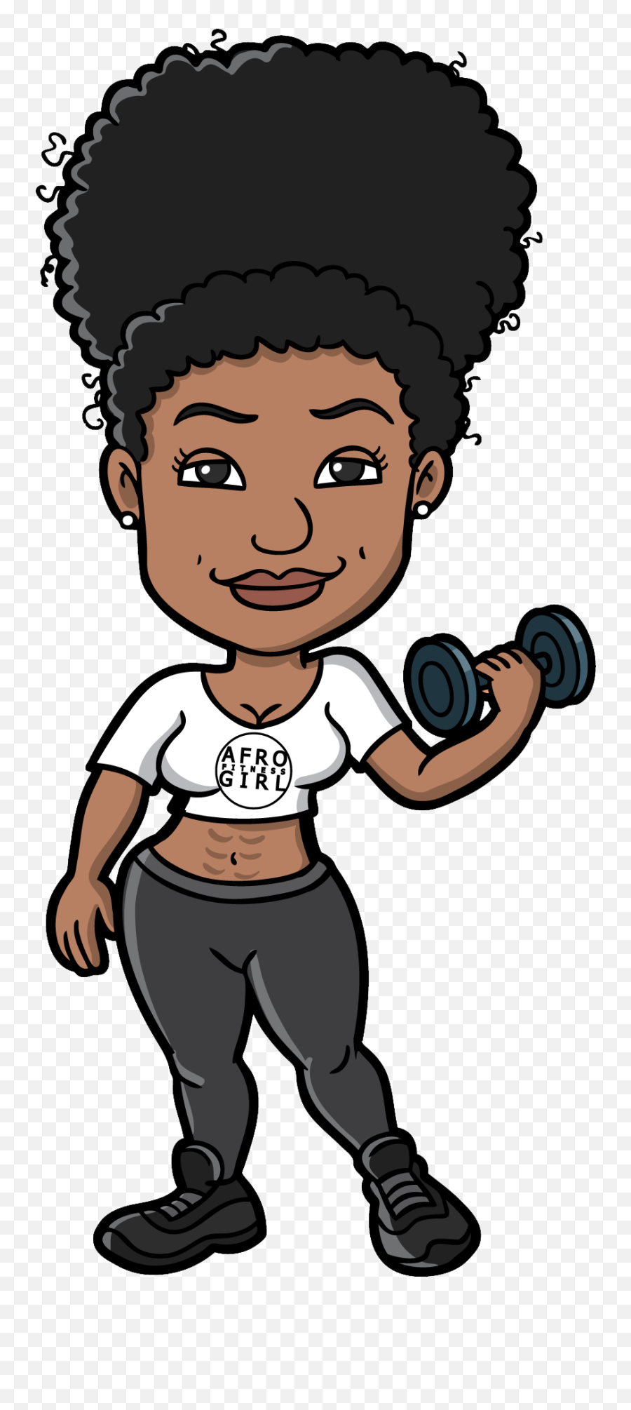 Afro Fitness Logo Transparent Cartoon - Jingfm Exercise Clipart Black Girl Emoji,Afro Clipart