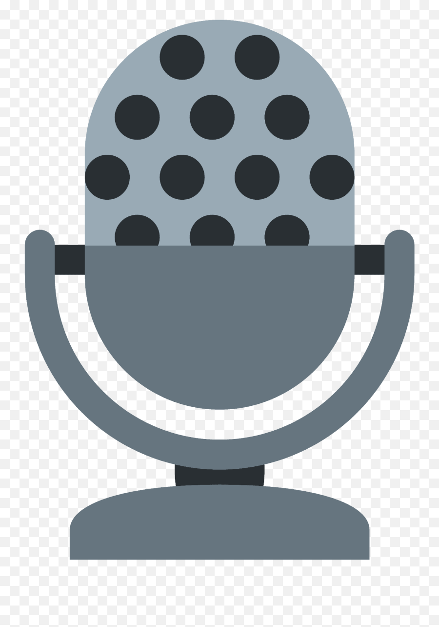 Studio Microphone Emoji Clipart - Microphone Emoji,Clipart Studio