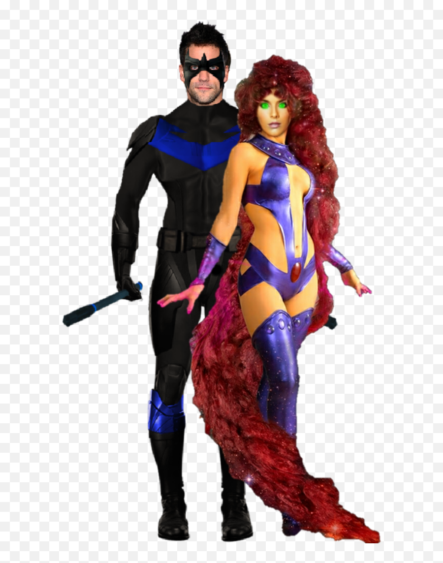 Nightwing Png Image Background - Nightwing And Starfire Png Emoji,Nightwing Png
