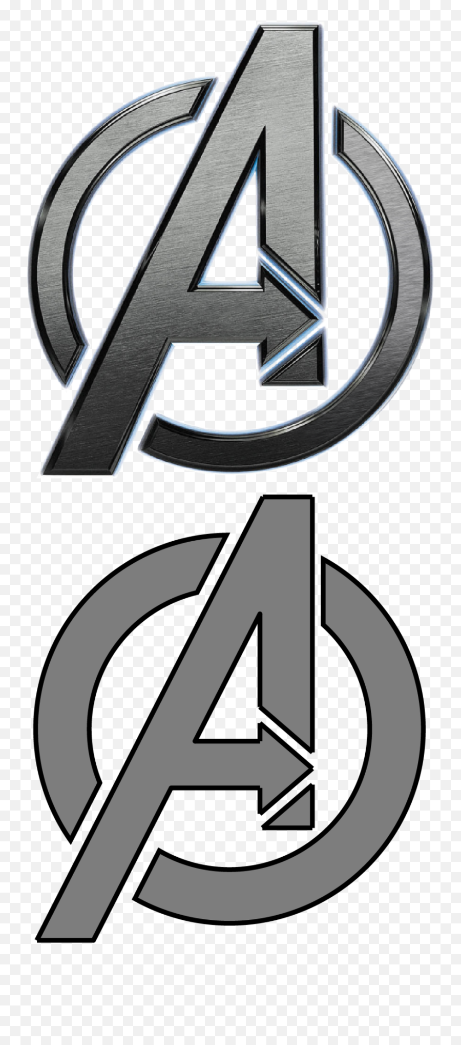 Download Hd Avengers Picture Logo - 01 Avengers Logo 3d Png Avengers Logo Stickers For Mobile Emoji,Avengers Logo