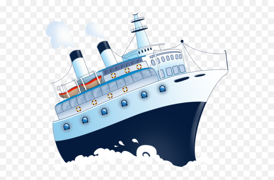 Cruise Ship Clip Art Png - Transparent Background Ship Clipart Emoji,Cruise Clipart