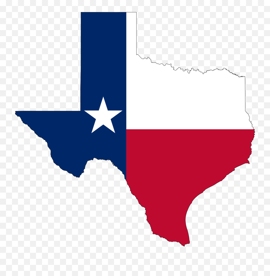 Texas State Flag Map Clipart - State Texas Emoji,Texas Clipart